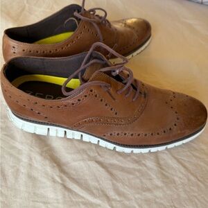 Cole Haan Zerogrand Men's Brown Leather Oxford Shoes